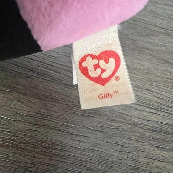 Ty Beanie Ballz Gilly the Pink Fish Ball Plush 4.5" - Picture 4 of 5